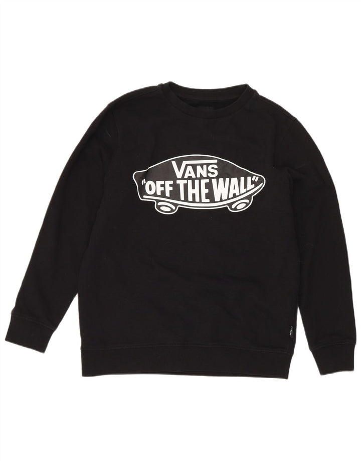 Hanorac grafic Vans pentru baieti Pulover 8-9 ani mic bumbac negru