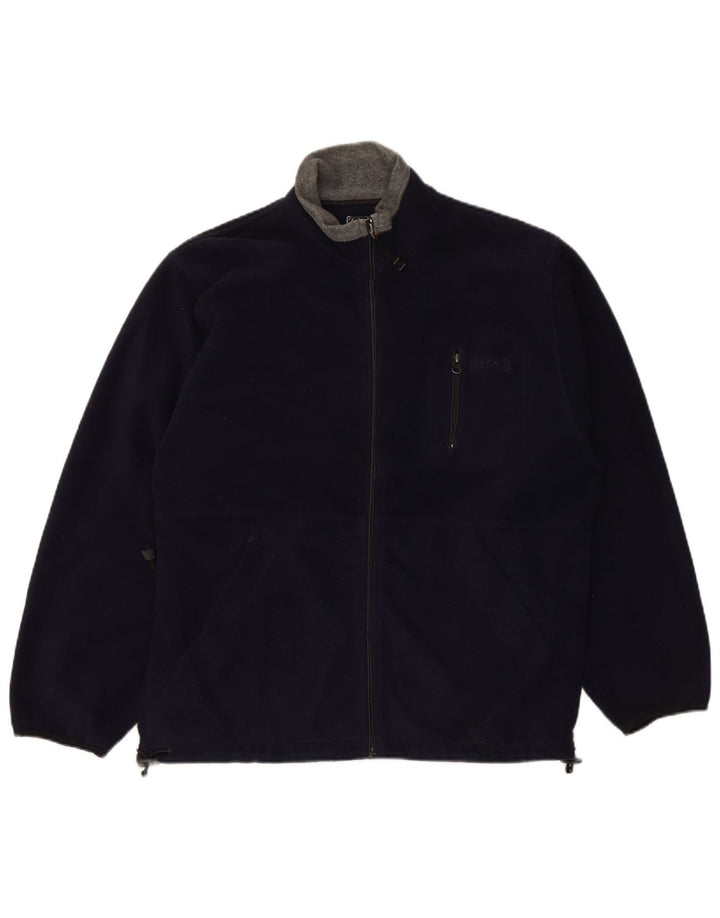 Jachetă fleece pentru bărbați SCHOTT UK 40, mare, albastru, poliester