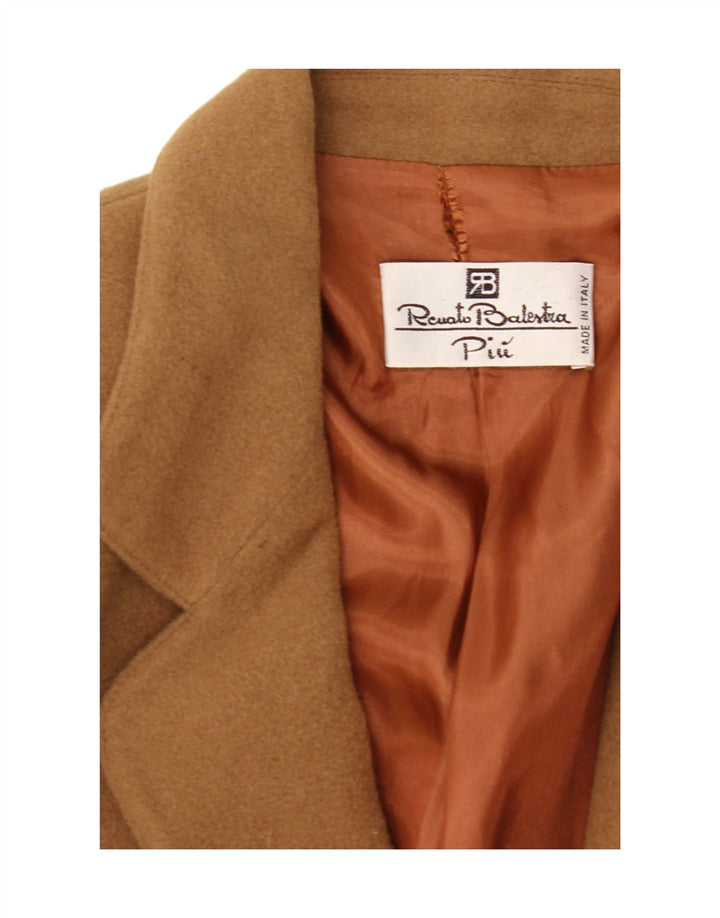 RENATO BALESTRA Womens 3 Button Blazer Jacket IT 46 Large Brown Vintage Renato Balestra and Second-Hand Renato Balestra from Messina Hembry 