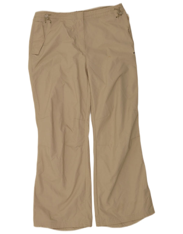 Pantaloni casual drepti pentru femei Ellesse UK 16 Large W34 L31 Bej Nylon