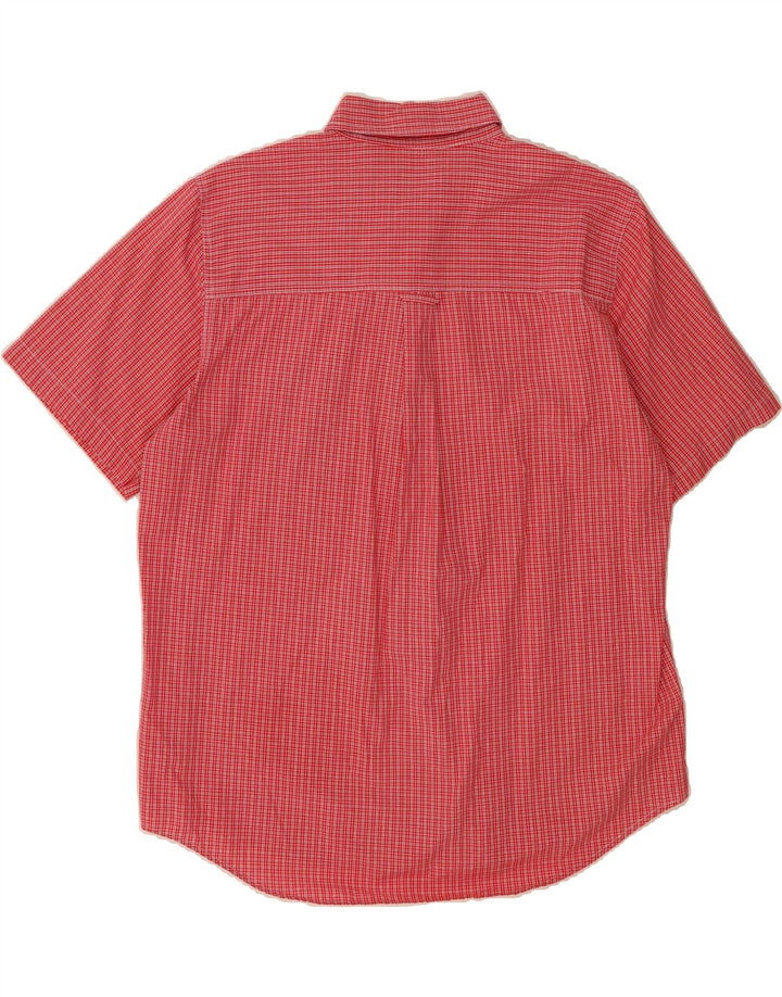 CHAPS Mens Easy Care Short Sleeve Shirt XL Red Check Cotton Vintage Chaps and Second-Hand Chaps from Messina Hembry 