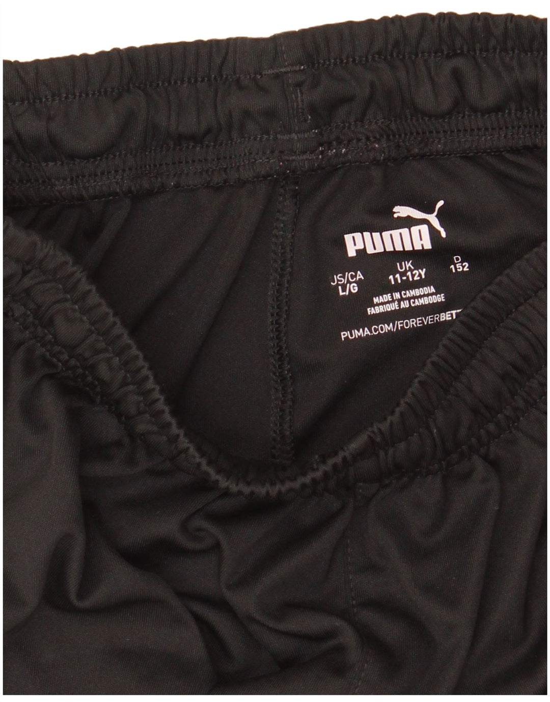 PUMA Girls Sport Shorts 11-12 Years  Black Polyester