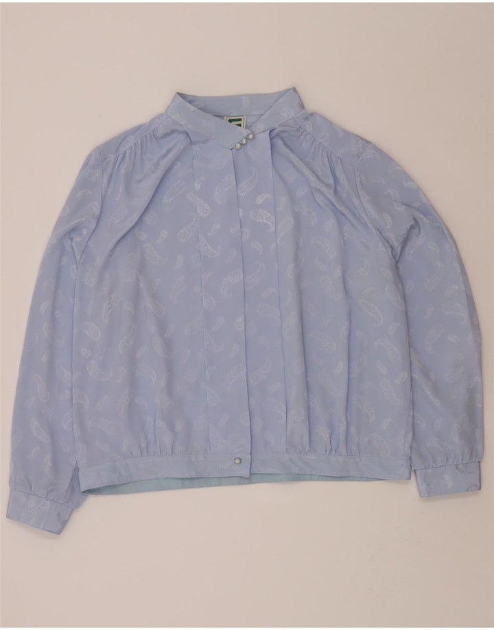 FRANKENWALDER Womens Shirt Blouse EU 48 2XL Blue Paisley Polyester Vintage Frankenwalder and Second-Hand Frankenwalder from Messina Hembry 