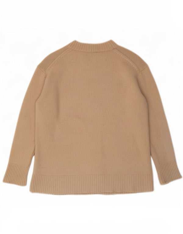 Zara Womens Turtle Neck Jumper Sweater UK 10 Small Beige Cashmere