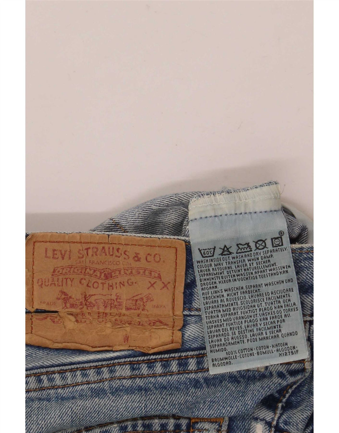 Blugi drepți distressed pentru bărbați Levi's W36 L32 Bumbac albastru