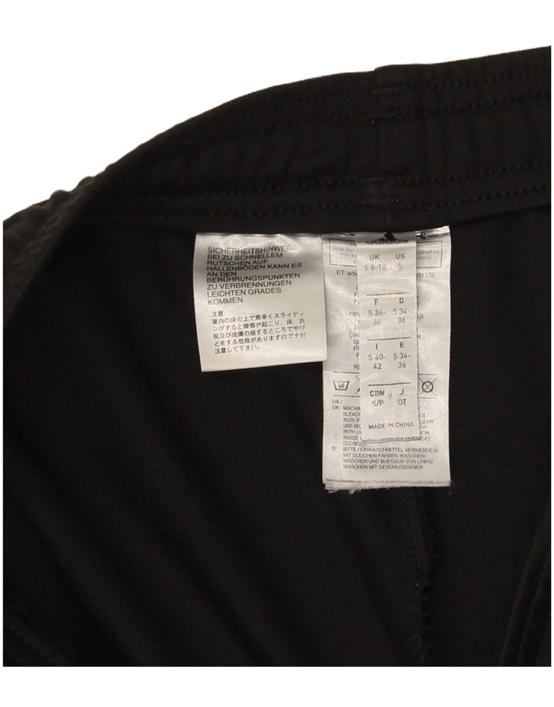 Pantaloni de trening Adidas pentru femei UK 8/10 Poliester negru mic