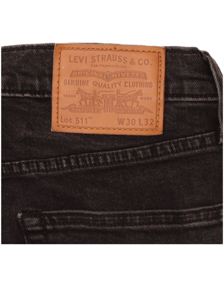 Blugi 511 slim pentru bărbați LEVI'S W30 L32 bumbac negru