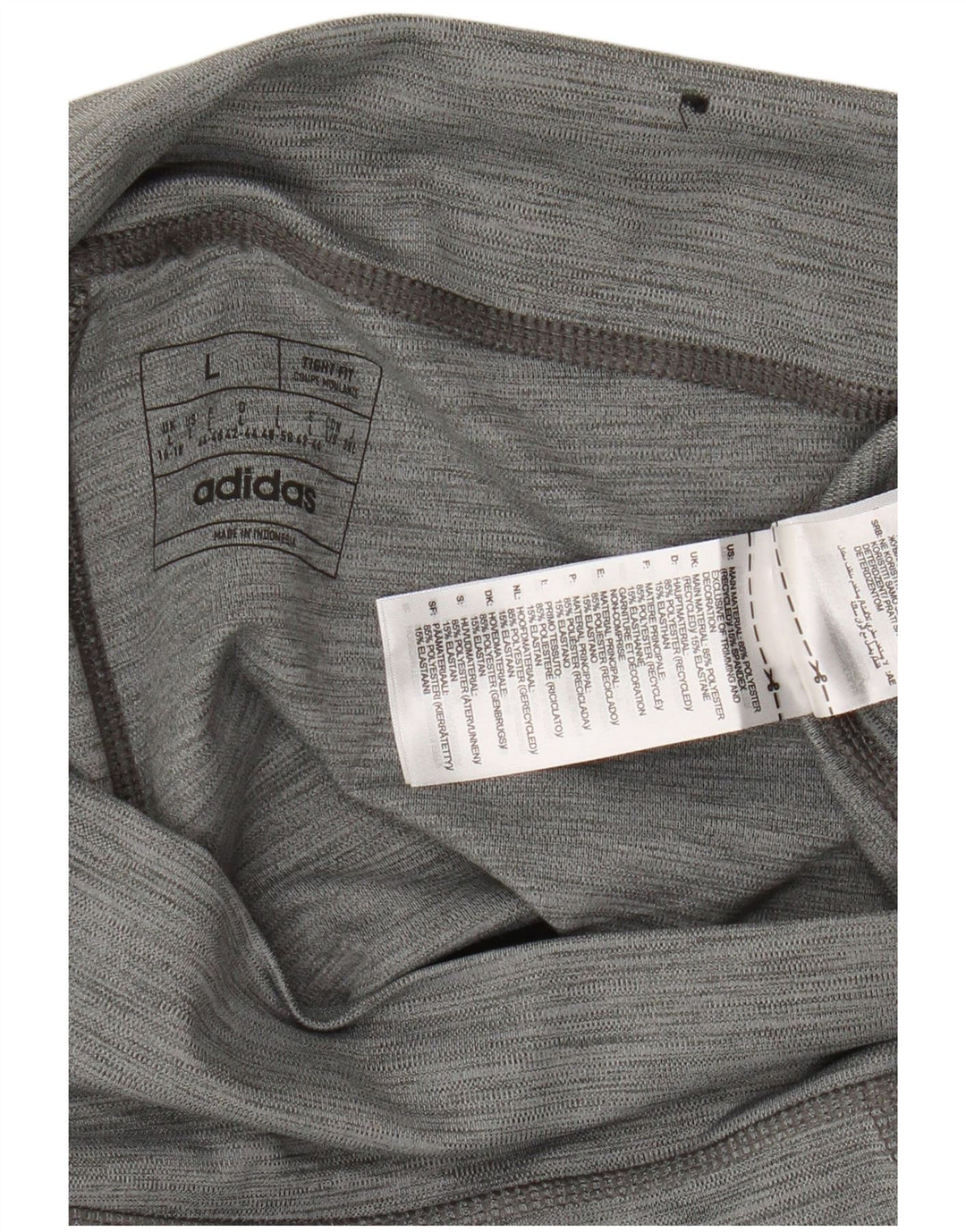 Leggings pentru femei Adidas UK 16/18 Poliester mare gri