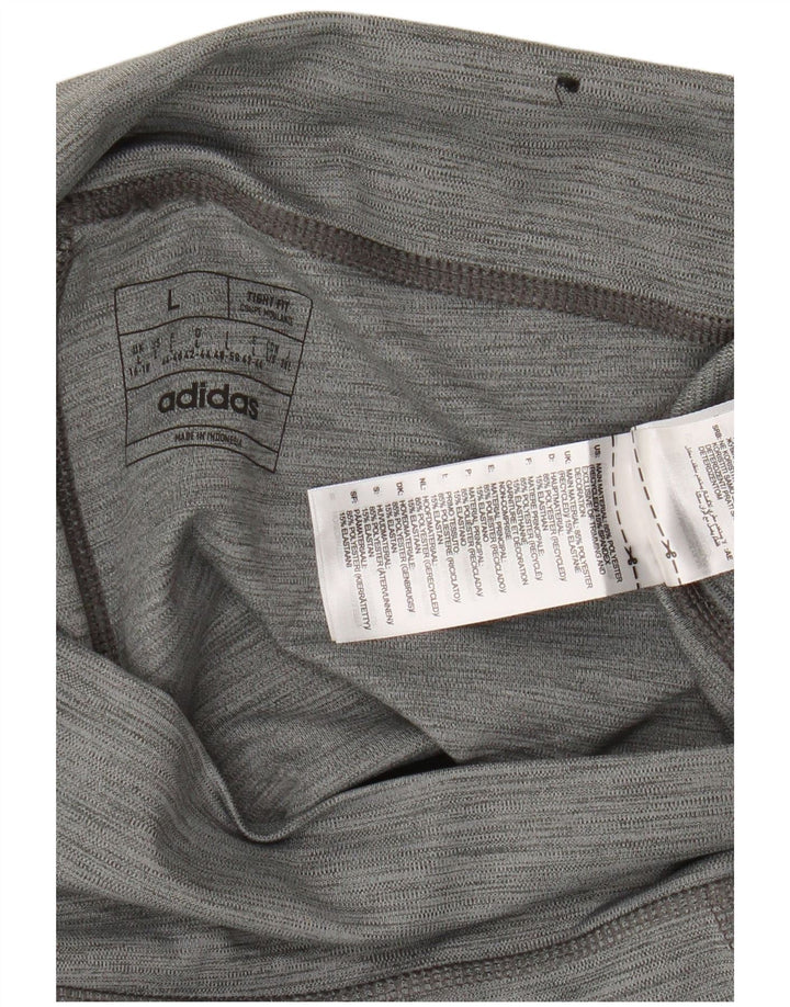 Leggings pentru femei Adidas UK 16/18 Poliester mare gri