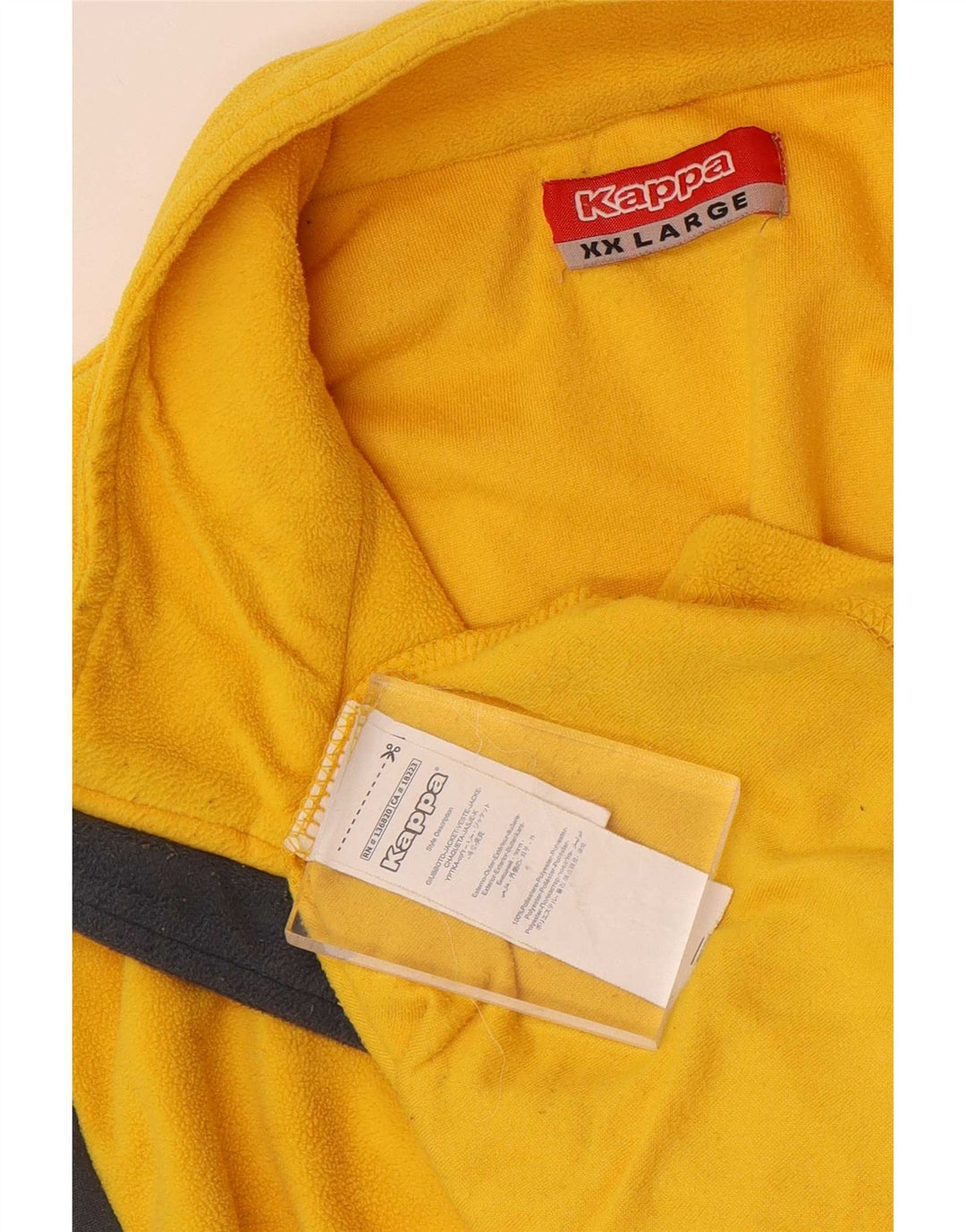 Jachetă fleece pentru bărbați Kappa UK 44 2XL Galben Poliester color bloc