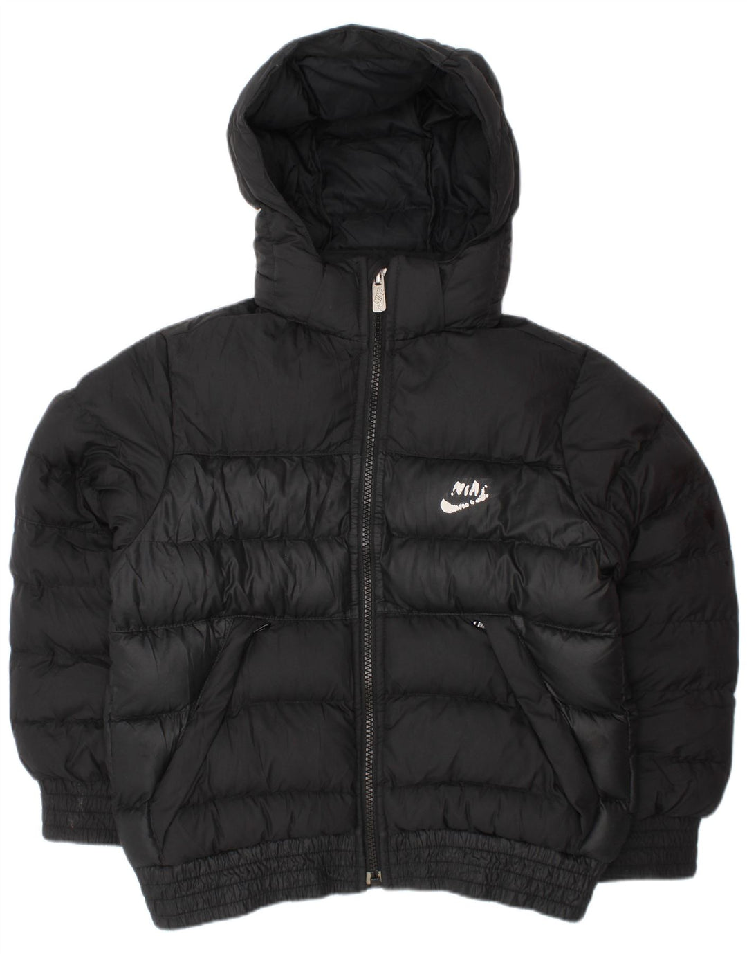 Jachetă căptușită cu glugă NIKE pentru băieți 5-6 ani Poliester negru mediu