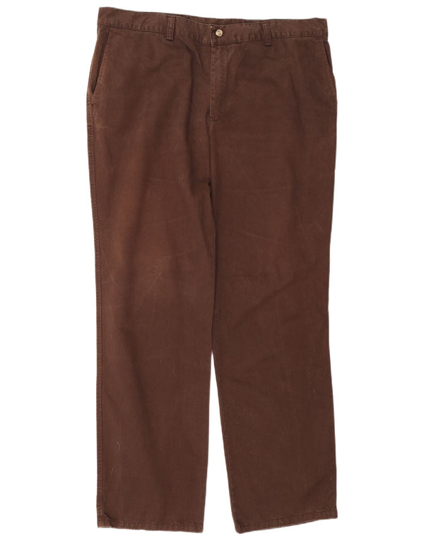 Pantaloni chino drepți pentru bărbați Pierre Cardin IT 52 XL W40 L33 maro bumbac