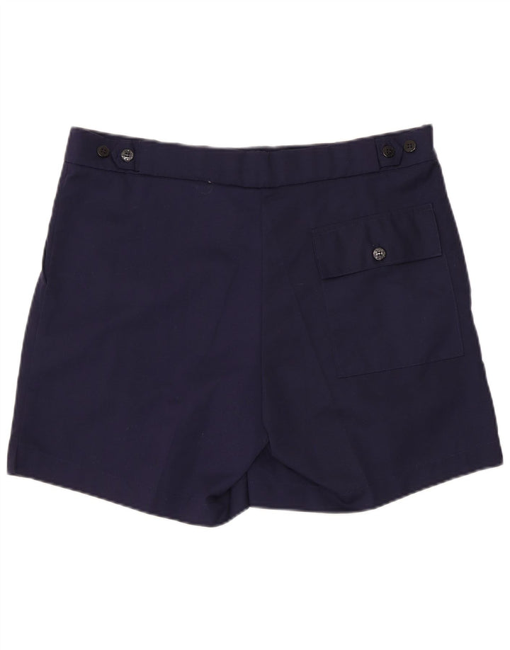 Pantaloni scurți chino vintage pentru bărbați mari W36 poliester bleumarin