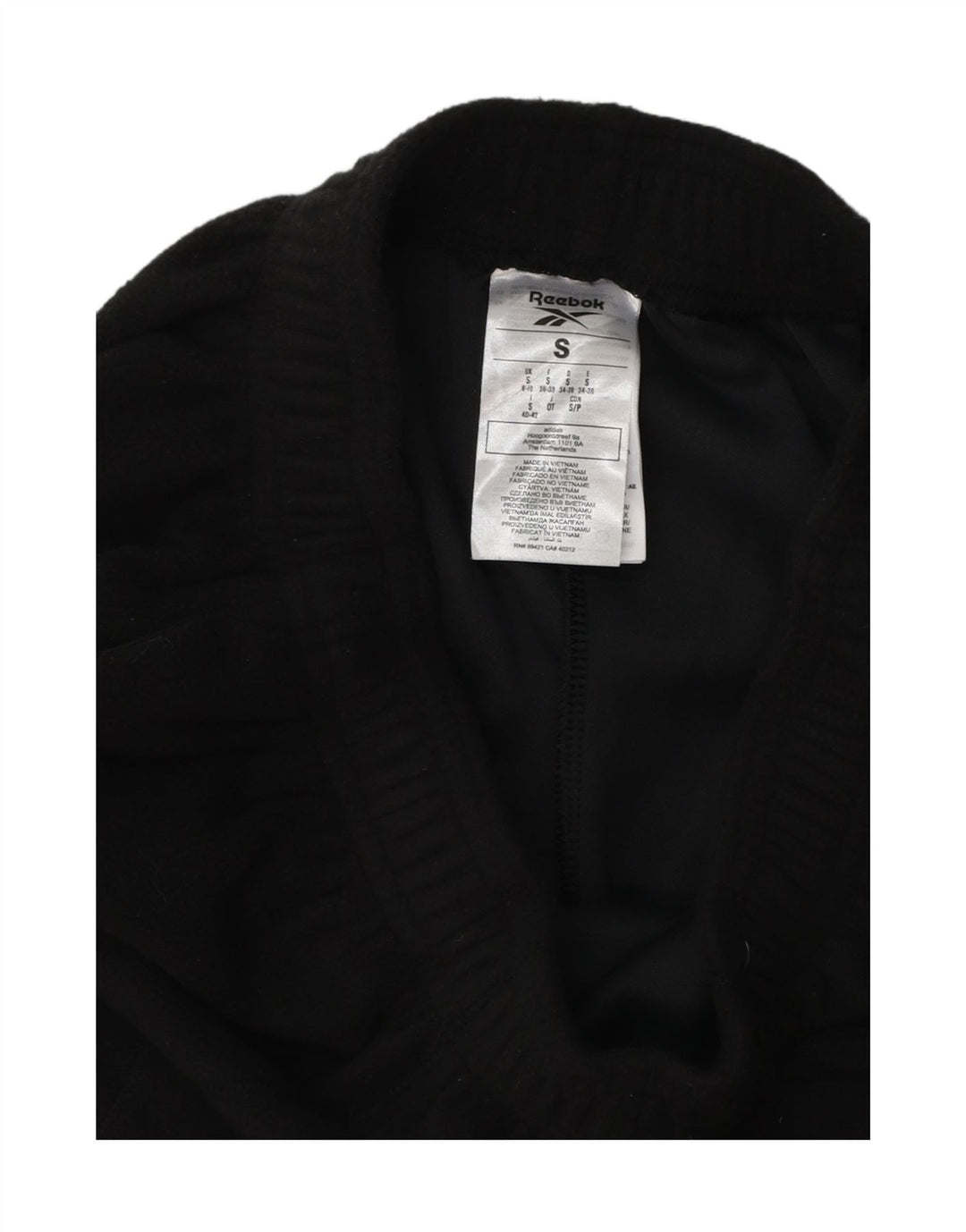 REEBOK Pantaloni de trening pentru femei Joggeri UK 8/10 Poliester negru mic