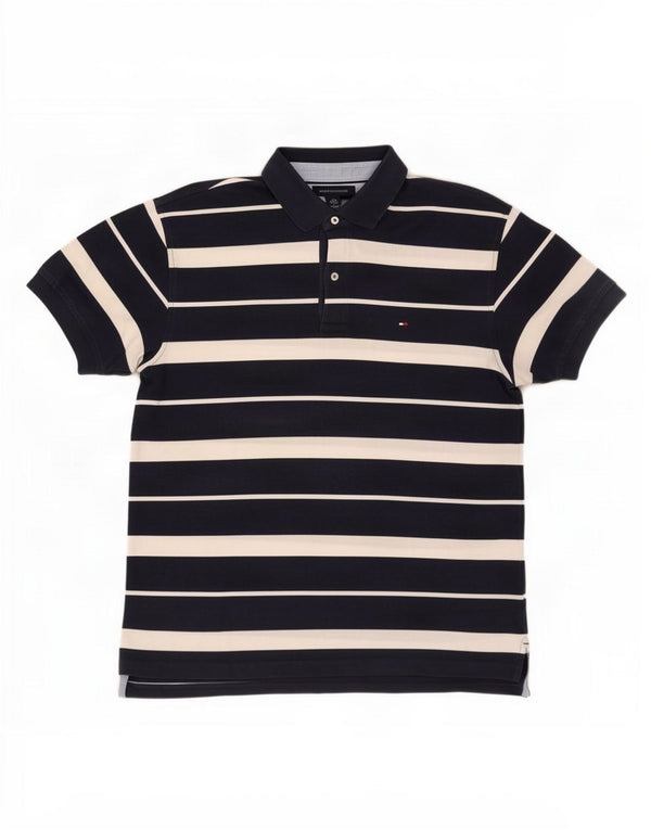 Tricou polo Tommy Hilfiger pentru bărbați, mare, bleumarin, cu dungi