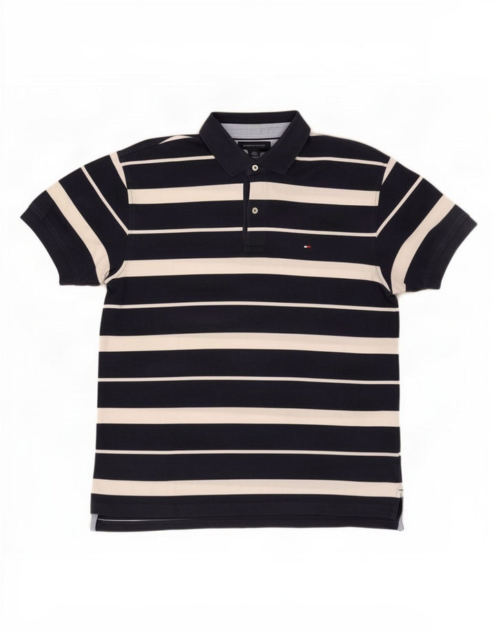Tricou polo Tommy Hilfiger pentru bărbați, mare, bleumarin, cu dungi