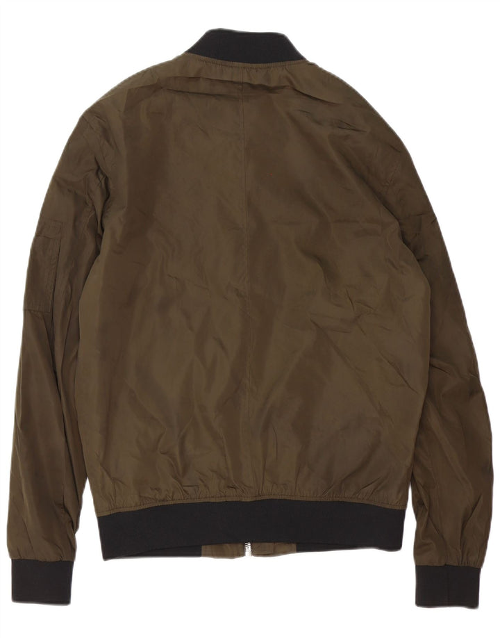 Bomber pentru bărbați Zara UK 38 Poliester verde mediu