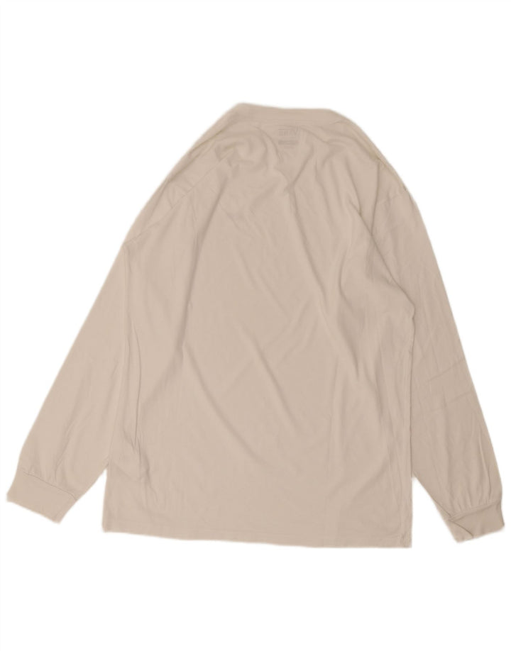Vans pentru bărbați Classic Fit Top cu mânecă lungă, mare, alb, bumbac