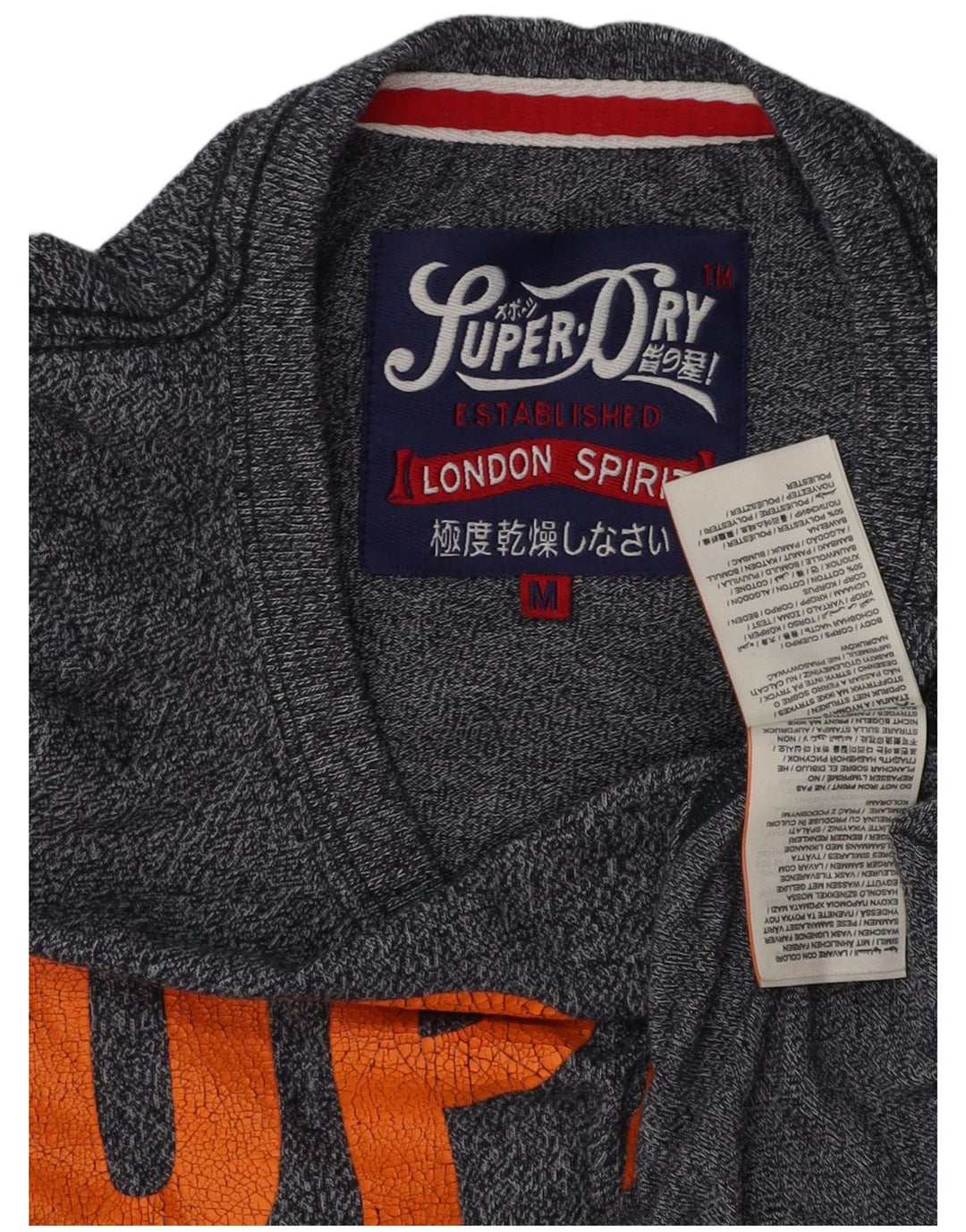 SUPERDRY tricou grafic pentru bărbați Top mediu din bumbac bleumarin