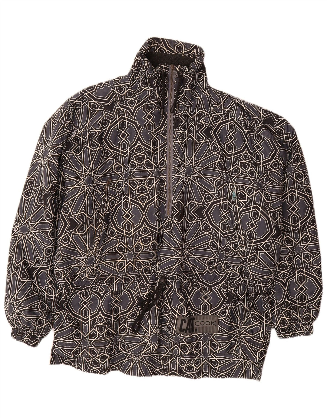 CAPIT. Jachetă Anorak cu grafică pentru bărbați COOK UK 42 XL Gri Geometric