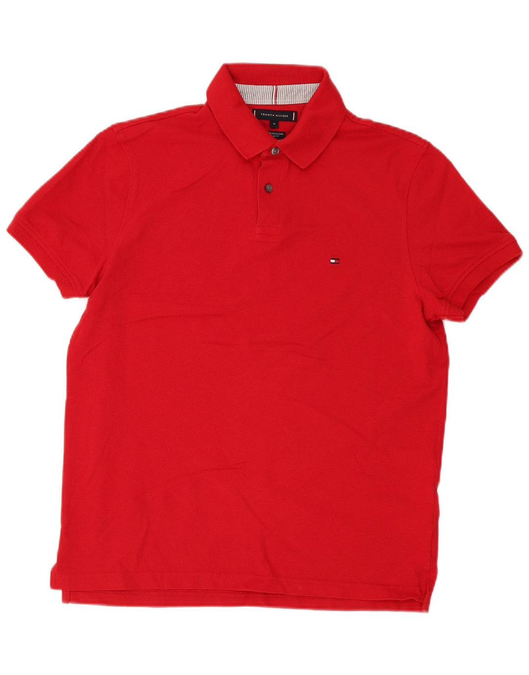 Tricou polo Tommy Hilfiger pentru bărbați, bumbac roșu mediu