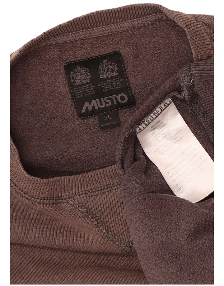 MUSTO Hanorac pentru bărbați Pulover XL Bumbac Burgundy
