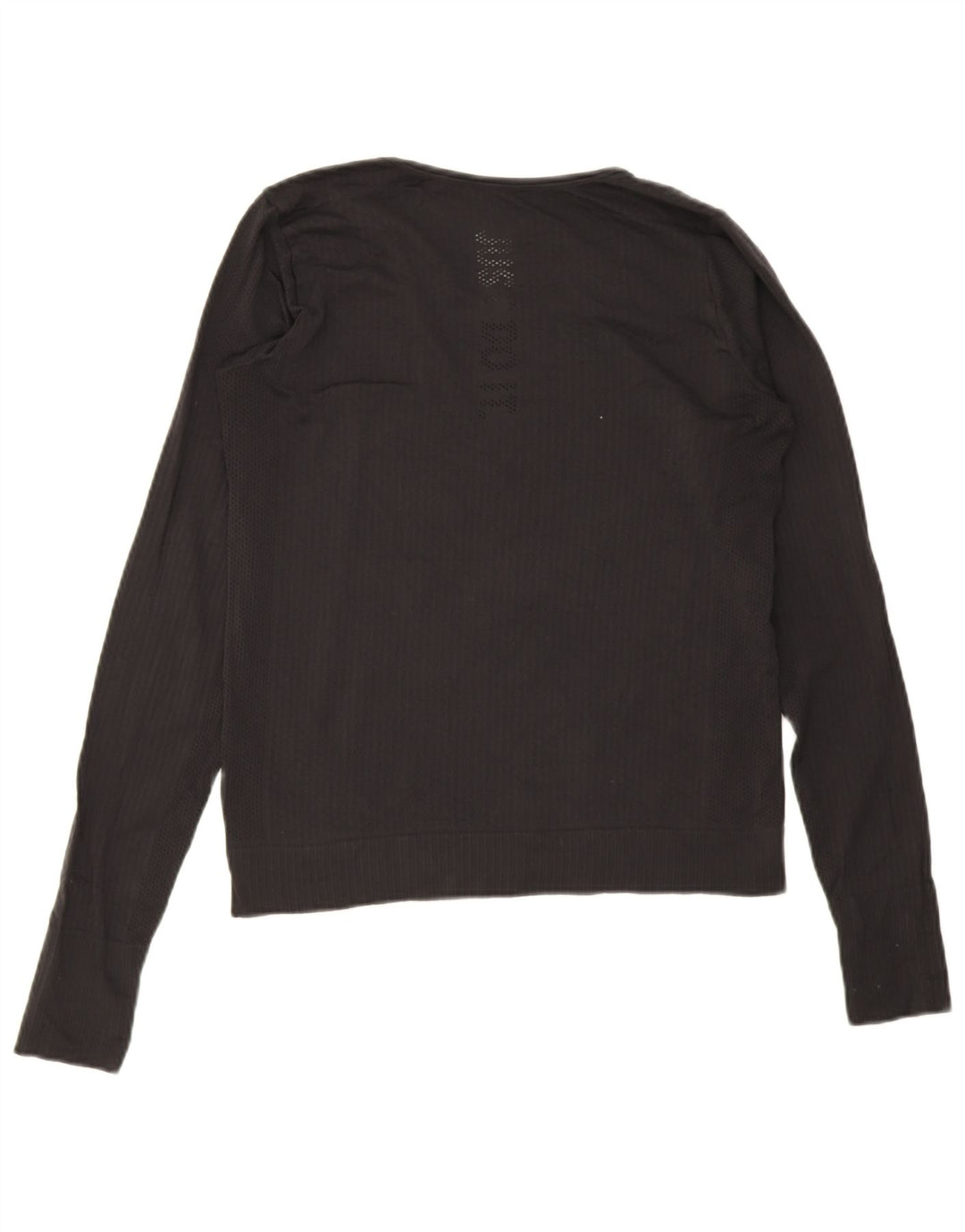 Nike Dri Fit Top cu mânecă lungă pentru femei UK 12 Poliester mediu negru