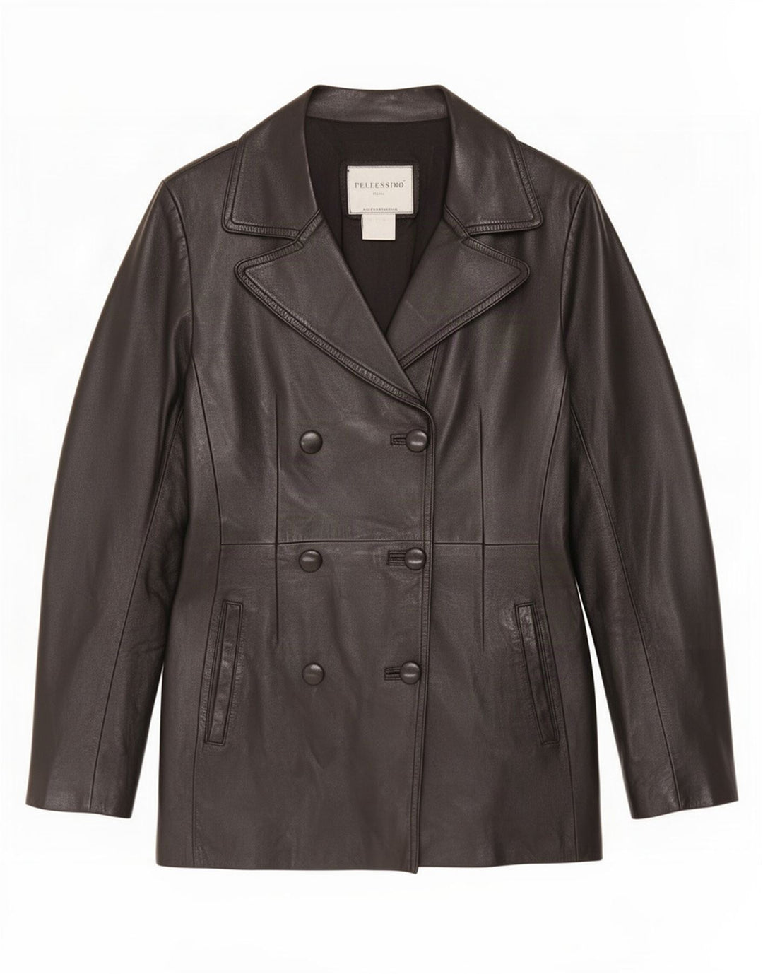 Jachetă de piele vintage pentru femei UK 14 Medium Black