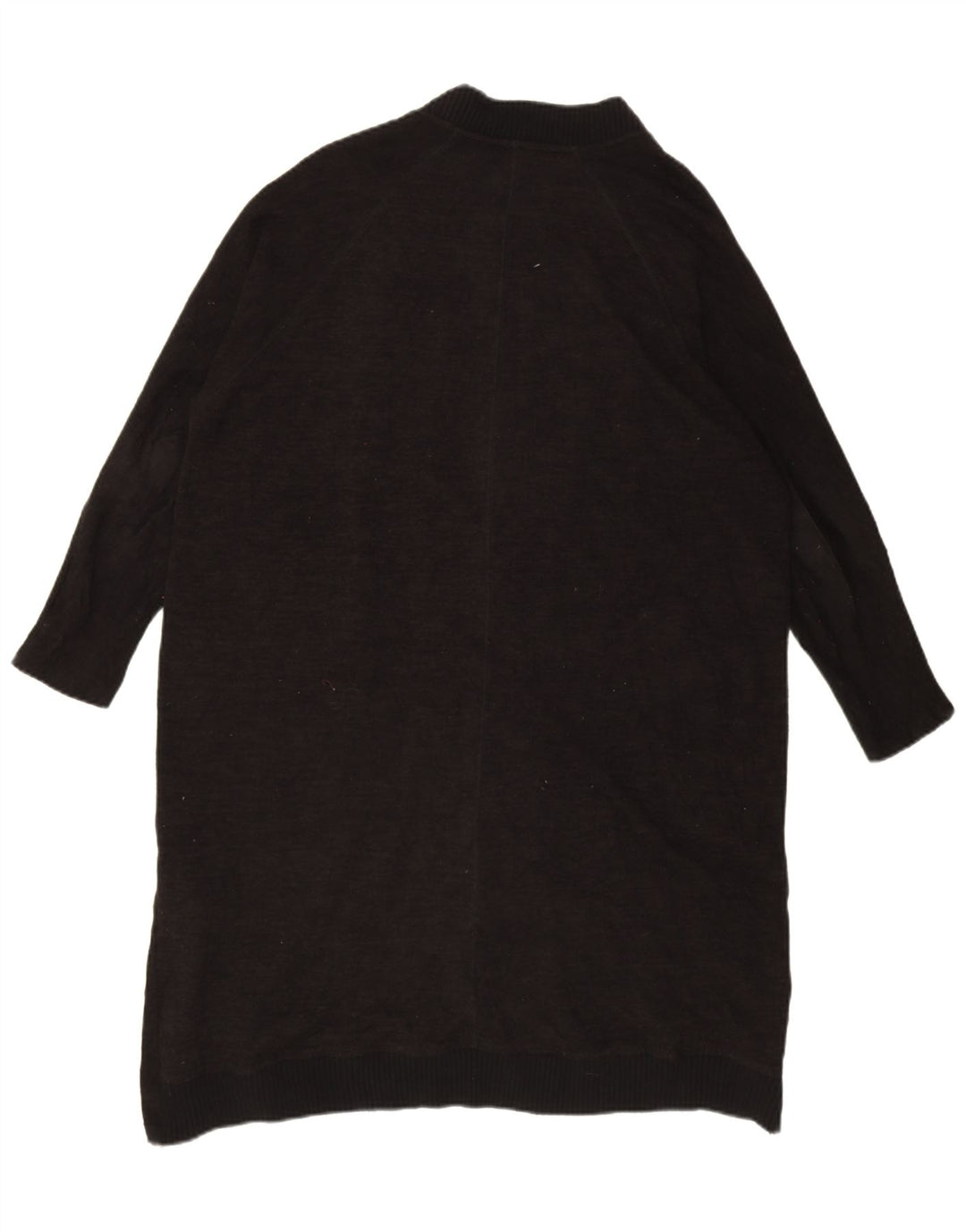 Pulover cardigan cu paragate supradimensionat pentru femei Zara UK 16 Poliester negru mare