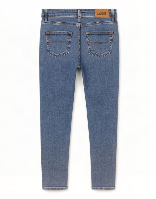 Blugi conici pentru fete Tommy Hilfiger 13-14 ani L26 L25 Bumbac albastru