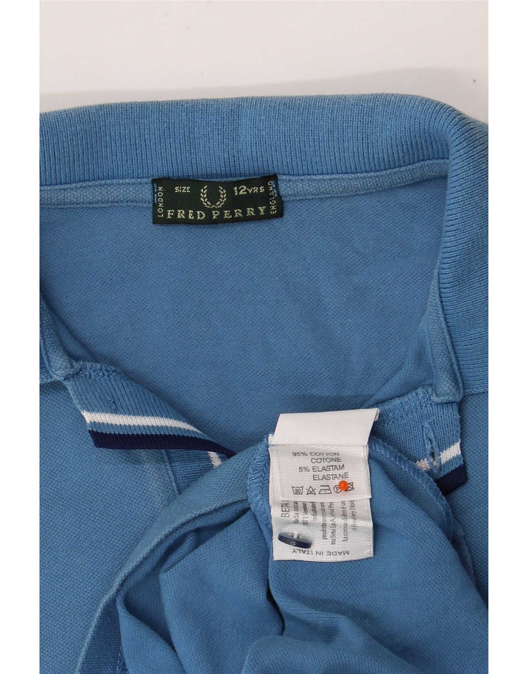 Fred Perry tricou polo pentru baieti 11-12 ani bumbac albastru