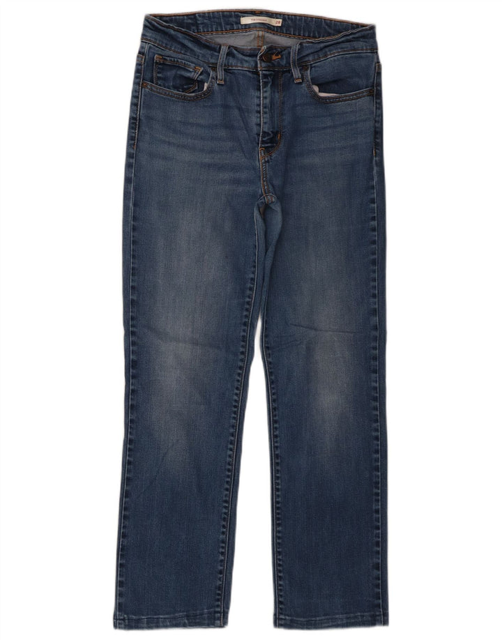 Blugi drepti pentru femei Levi's 714 W28 L26 Blue Lyocell
