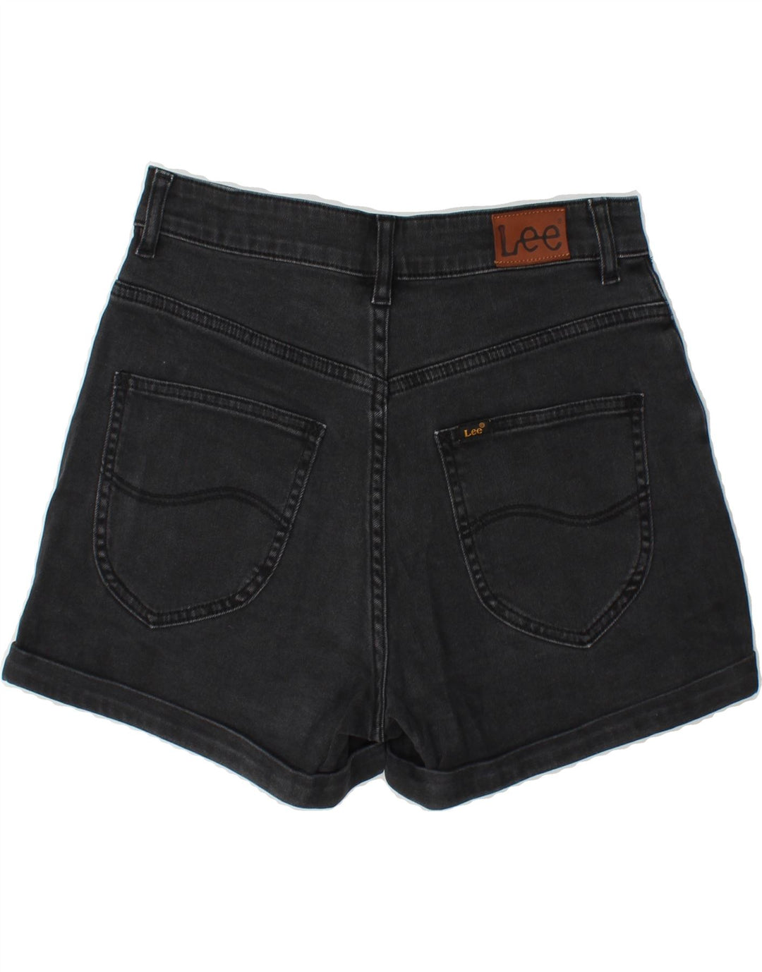 LEE Womens Denim Shorts US 10 Large W27  Black Cotton Vintage Lee and Second-Hand Lee from Messina Hembry 