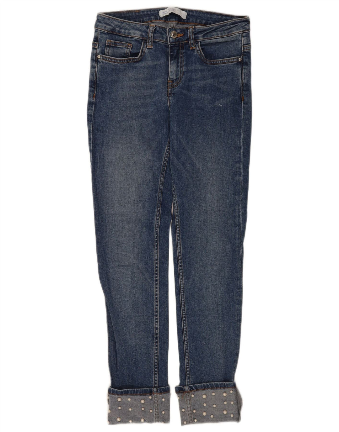Blugi slim pentru femei Zara EU 34 2XS W24 L26 Albastru