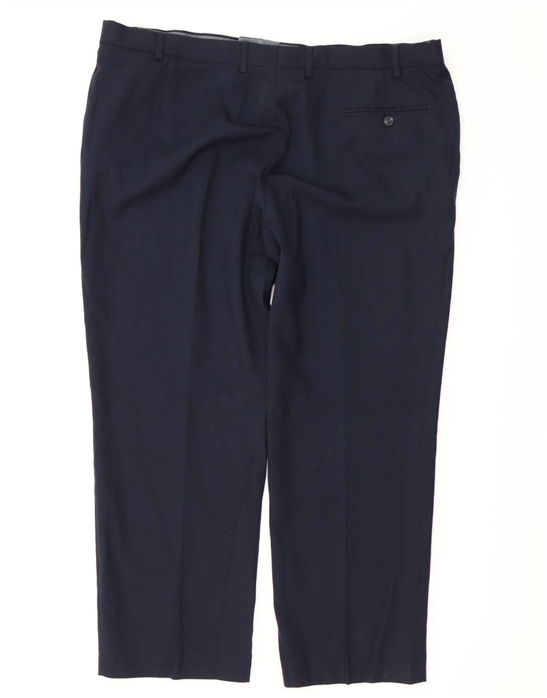 MARKS & SPENCER Pantaloni de costum pentru bărbați, cu tăiere obișnuită, L42 L29 Lână bleumarin