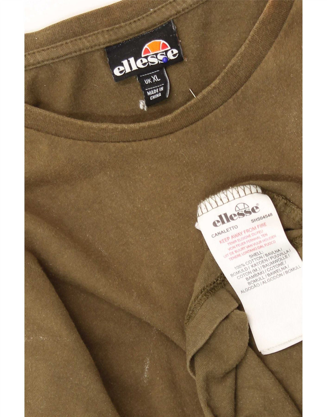Tricou pentru bărbați Ellesse Top XL Kaki Bumbac