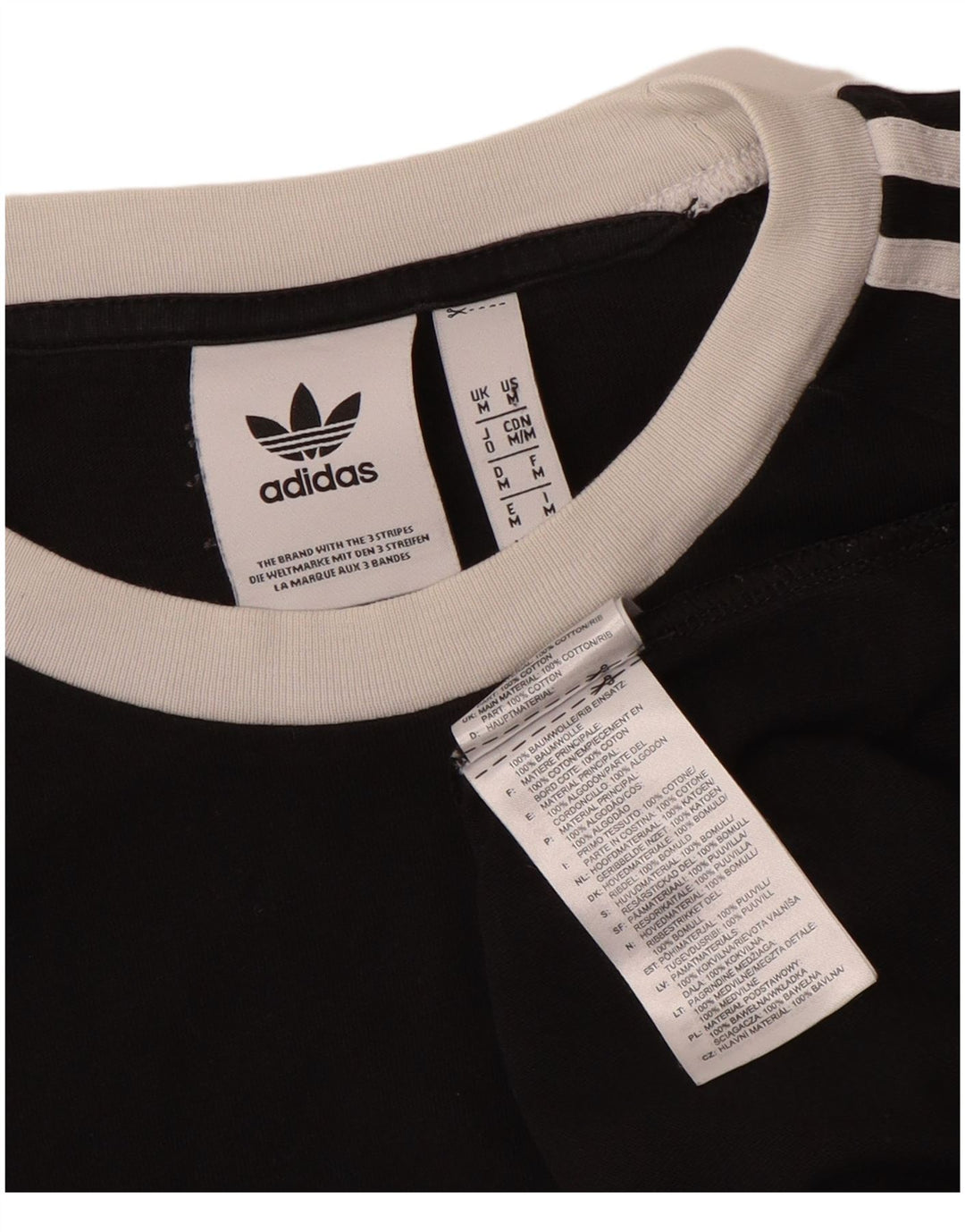 Tricou pentru bărbați Adidas Top Mediu Negru Bumbac