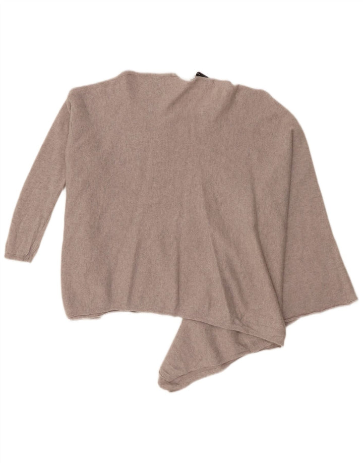 Pulover pentru femei cu gât asimetric Zara UK 14, gri mediu