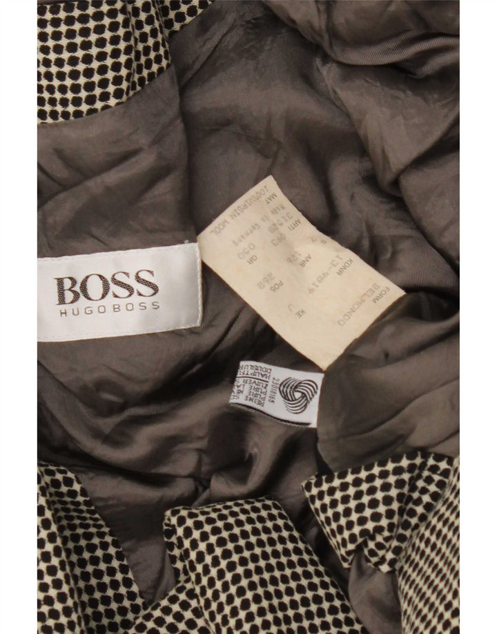 Jachetă pentru femei Hugo Boss cu două piepturi IT 50 XL, gri cu pete