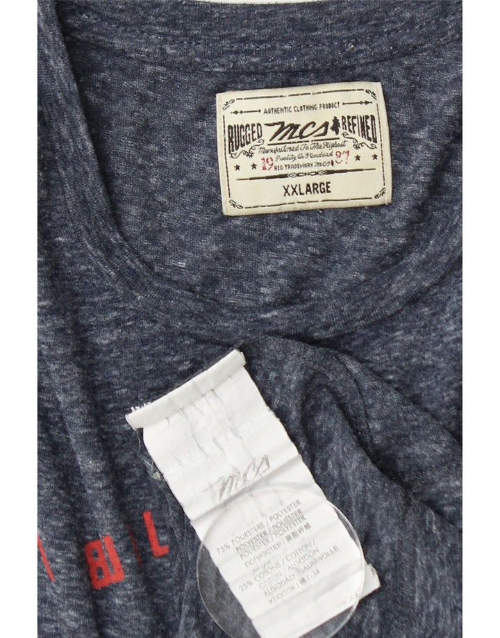 Tricou cu grafică pentru bărbați Marlboro Classics Top 2XL Bleumarin Poliester cu pături