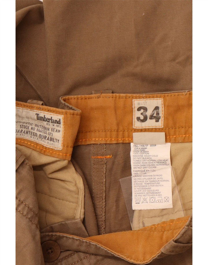 Pantaloni cargo drepti pentru bărbați TIMBERLAND L34 L32 bumbac bej