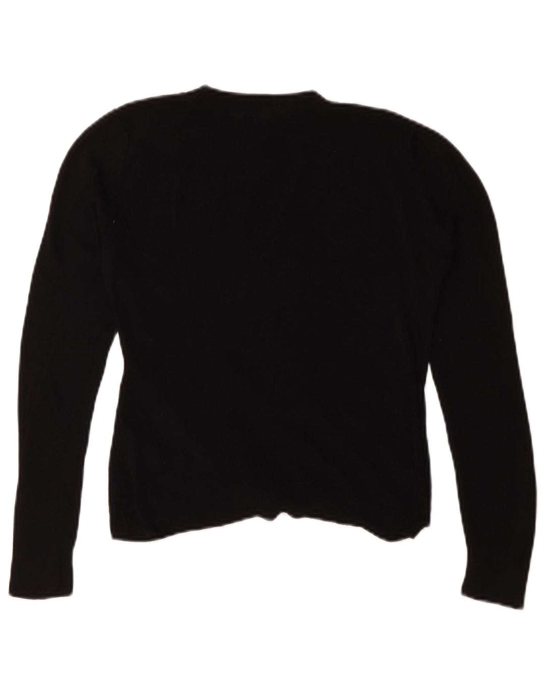 Topshop pentru femei Crop oversized Top cu mânecă lungă UK 10 Small Black Viscose