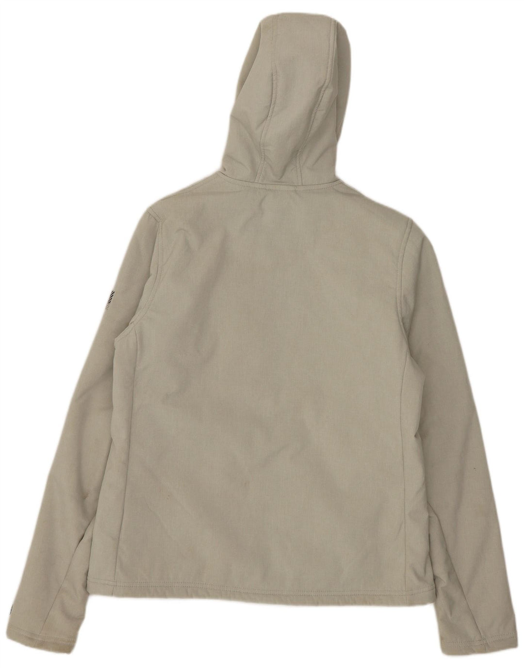 Jachetă Sherpa cu glugă Superdry pentru femei UK 12 Poliester gri mediu