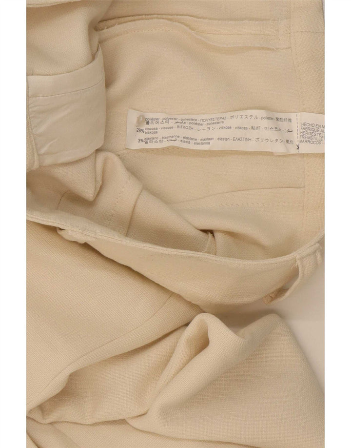 Pantaloni casual drepti pentru femei Zara Mediu L32 L33 Poliester alb
