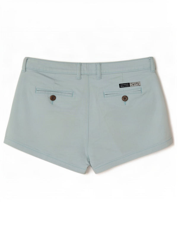 Pantaloni scurti chino Superdry pentru femei UK 8 Small W30 Blue Bumbac