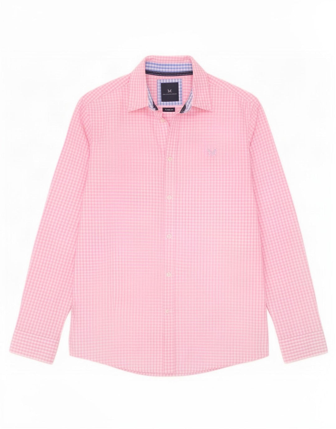 Crew Clothing Cămașă clasică pentru bărbați, bumbac vichy, roz mediu