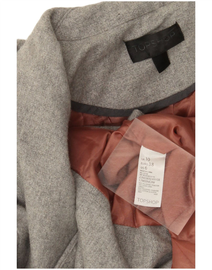 Topshop Blazer Jacket pentru femei UK 10 Small Gri Poliester