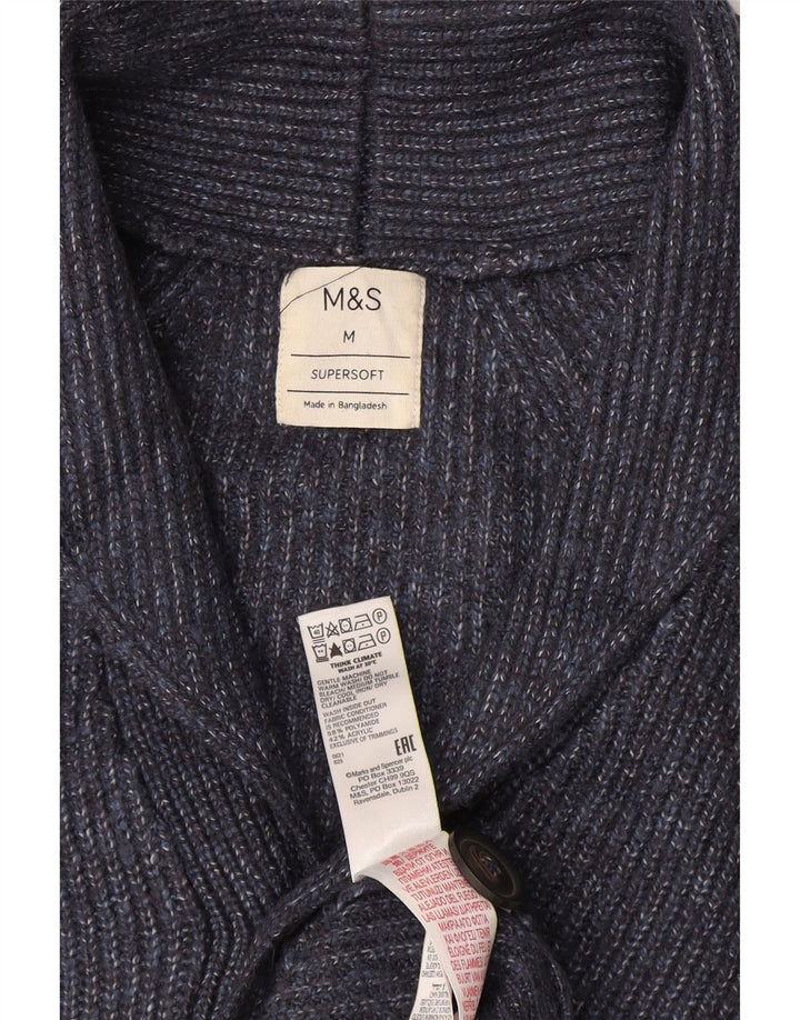 Pulover cardigan pentru bărbați Marks & Spencer, poliamidă, albastru bleumarin mediu