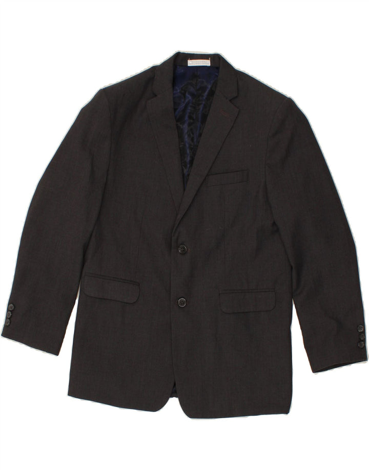 IZOD Boys 2 Button Blazer Jacket 15-16 Years Grey Polyester Vintage Izod and Second-Hand Izod from Messina Hembry 
