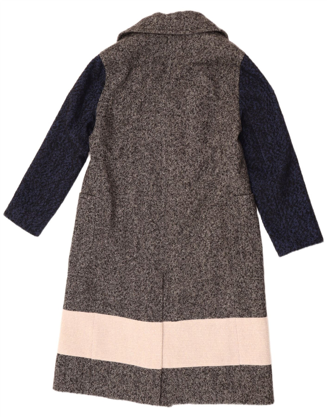 French Connection Palton dublu pentru femei UK 6 XS Gri Colorblock